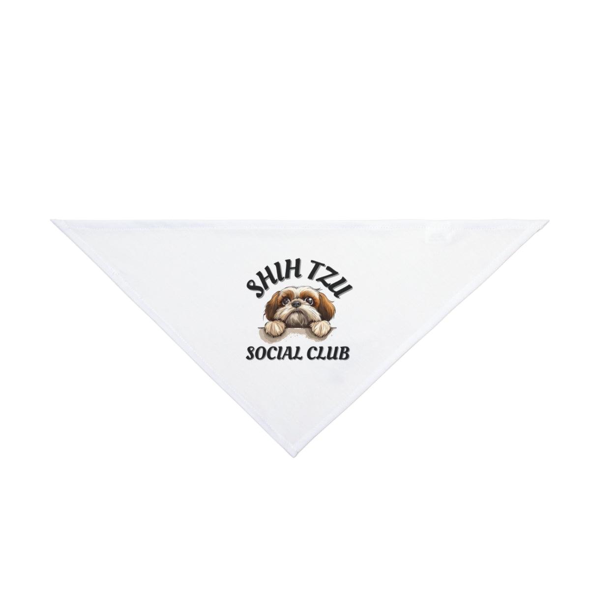 Shih Tzu Social Club Pet Bandana - Shih Tzu Gifts