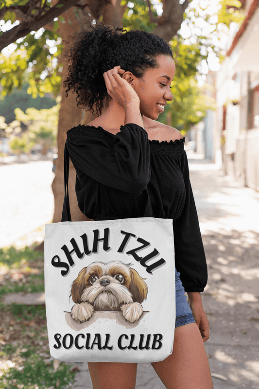 Shih Tzu Social Club Tote Bag - Shih Tzu Gifts