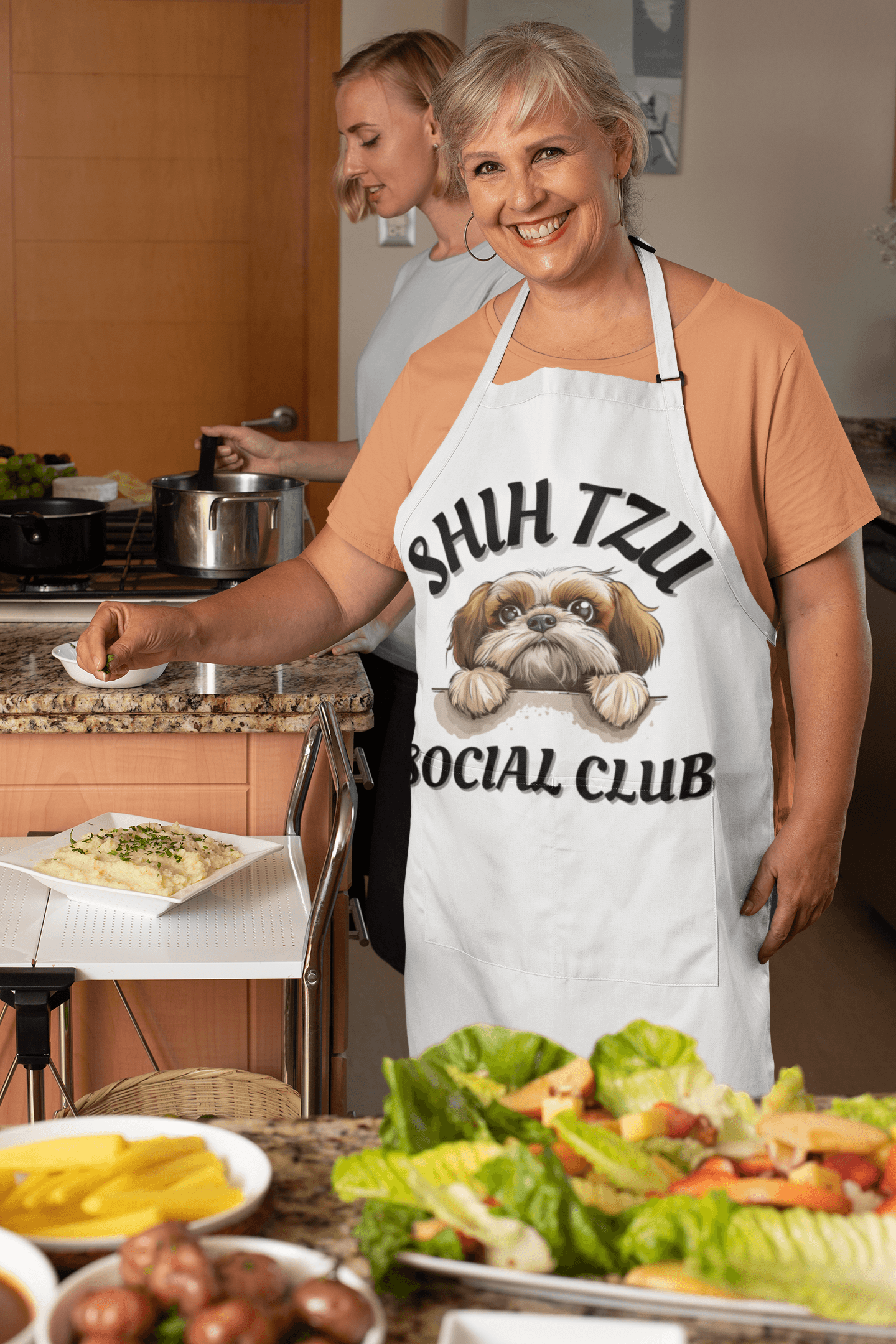 Shih Tzu Social Club Apron - Shih Tzu Gifts