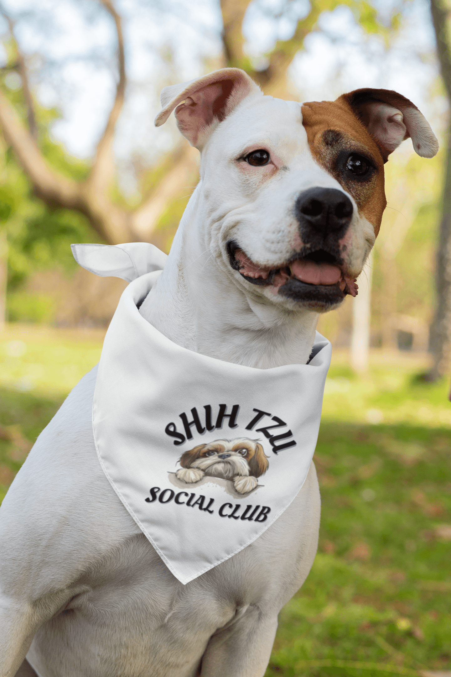 Shih Tzu Social Club Pet Bandana - Shih Tzu Gifts