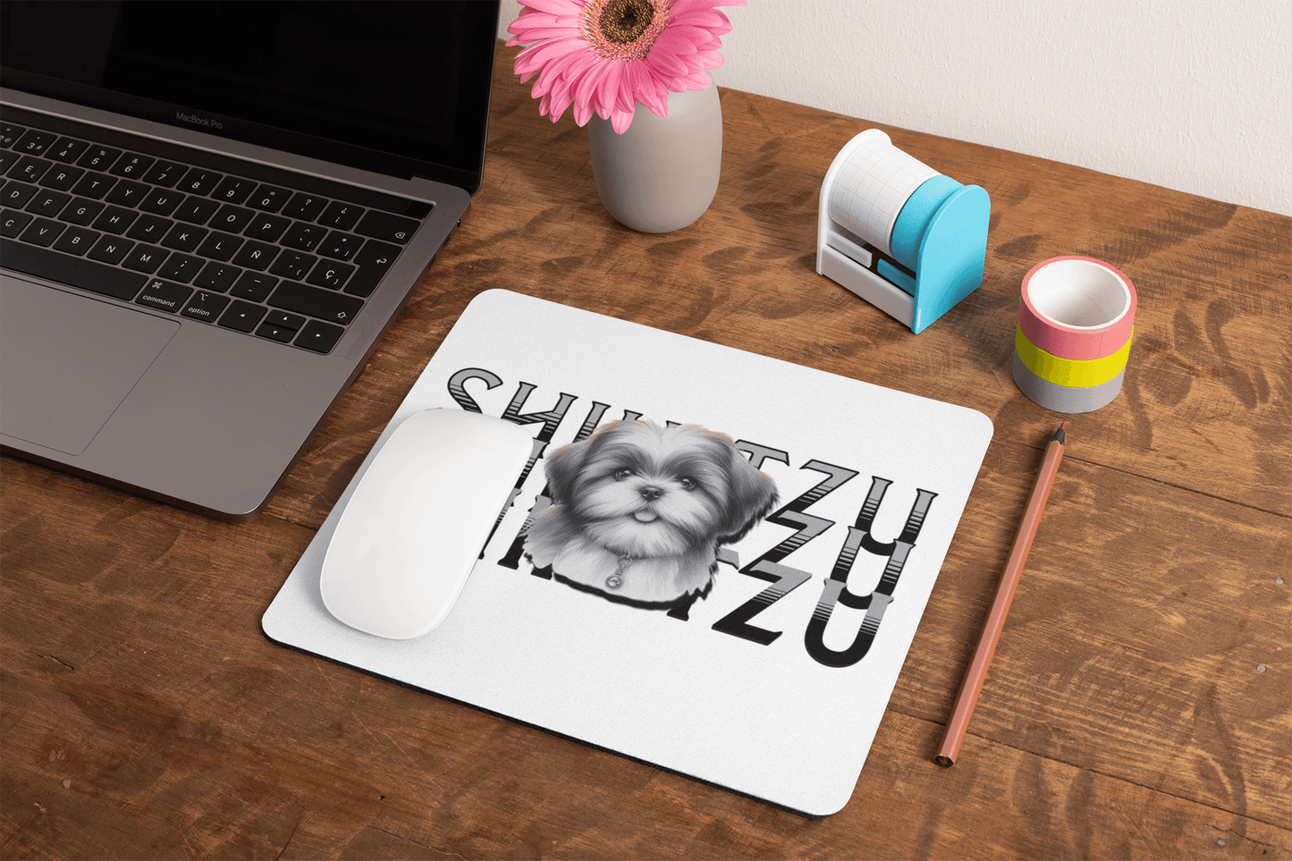 Shih Tzu Stack Mouse Pad – Cute & Functional Gift for Dog Lovers