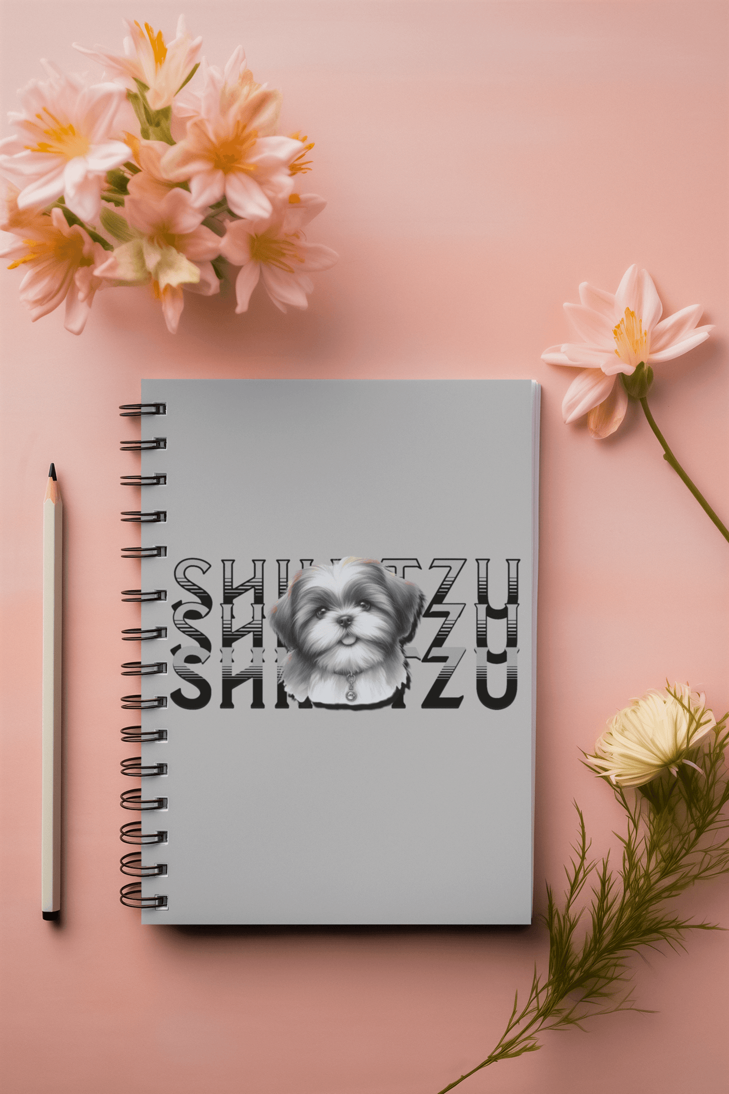 Shih Tzu Stack Spiral Notebook – Cute and Fun Gift for Dog Lovers