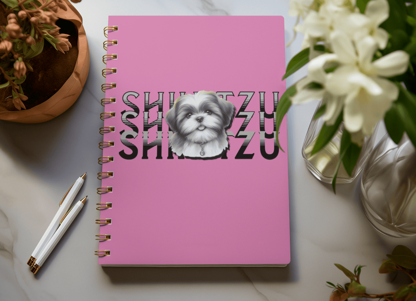 Shih Tzu Stack Spiral Notebook – Cute and Fun Gift for Dog Lovers