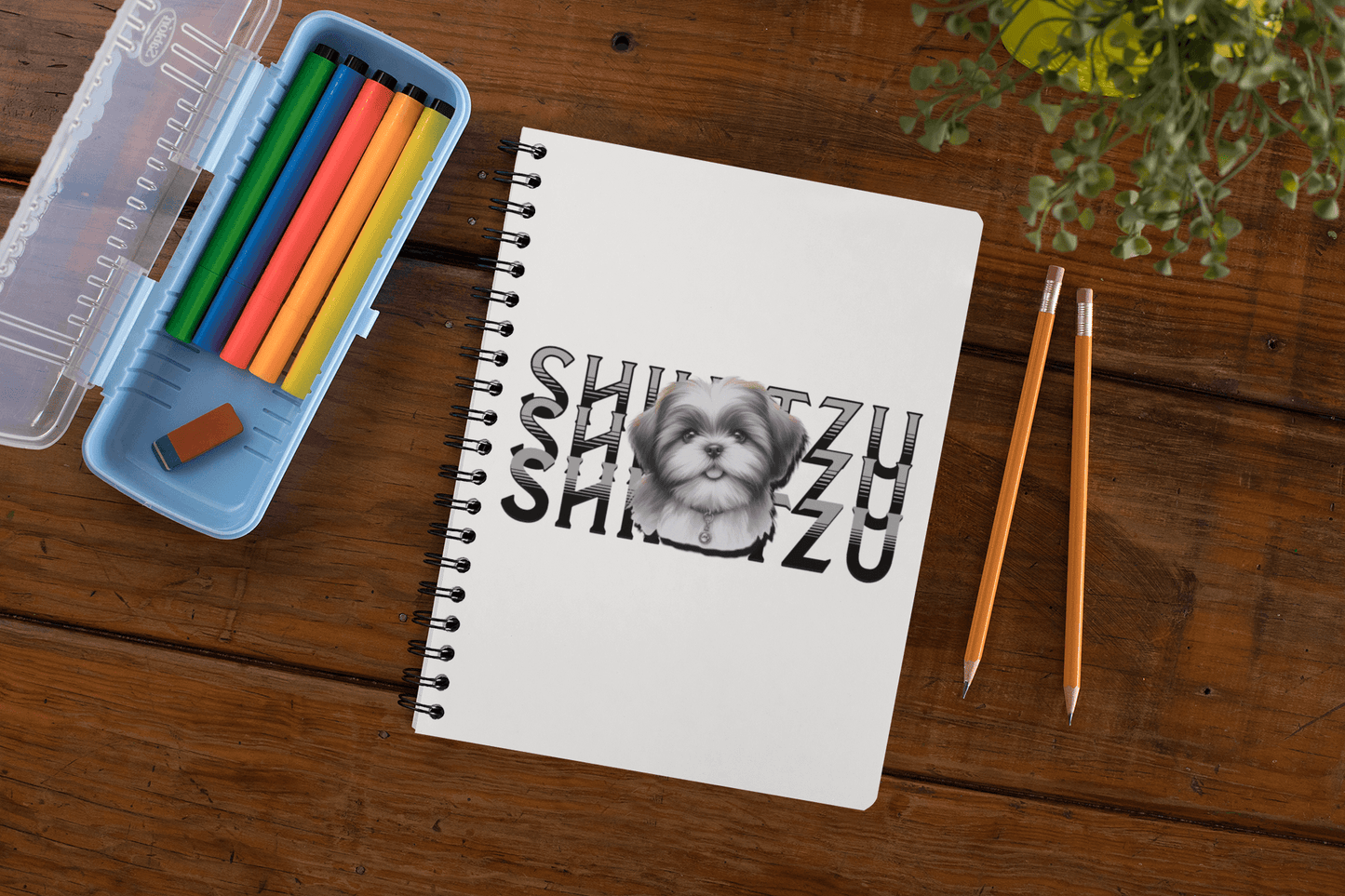 Shih Tzu Stack Spiral Notebook – Cute and Fun Gift for Dog Lovers