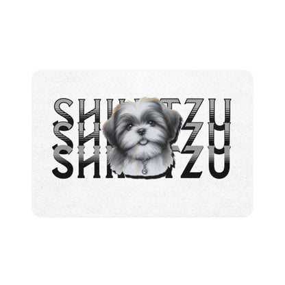 Shih Tzu Stack Pet Food Mat – Cute & Non-Slip Mat for Dog Lovers