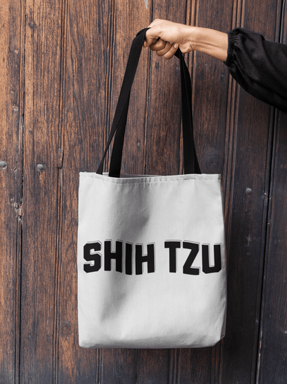 Shih Tzu Text Tote Bag - Stylish & Durable Gift for Shih Tzu Lovers