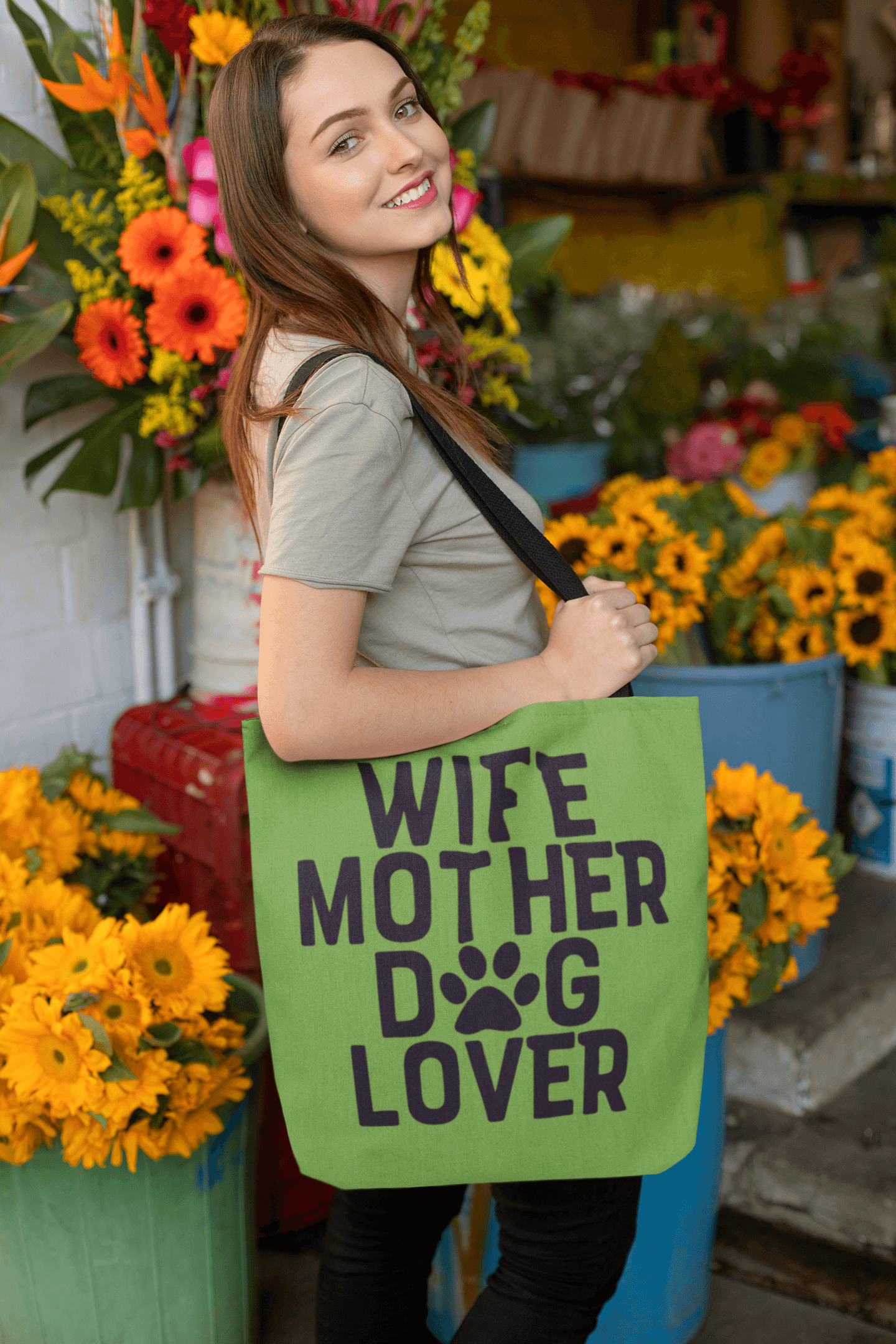 Wife Mother Dog Lover Tote Bag - Shih Tzu Gifts