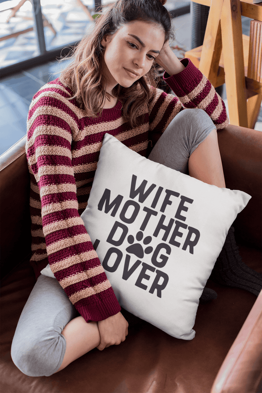 Wife Mother Dog Lover Pillow - Shih Tzu Gifts