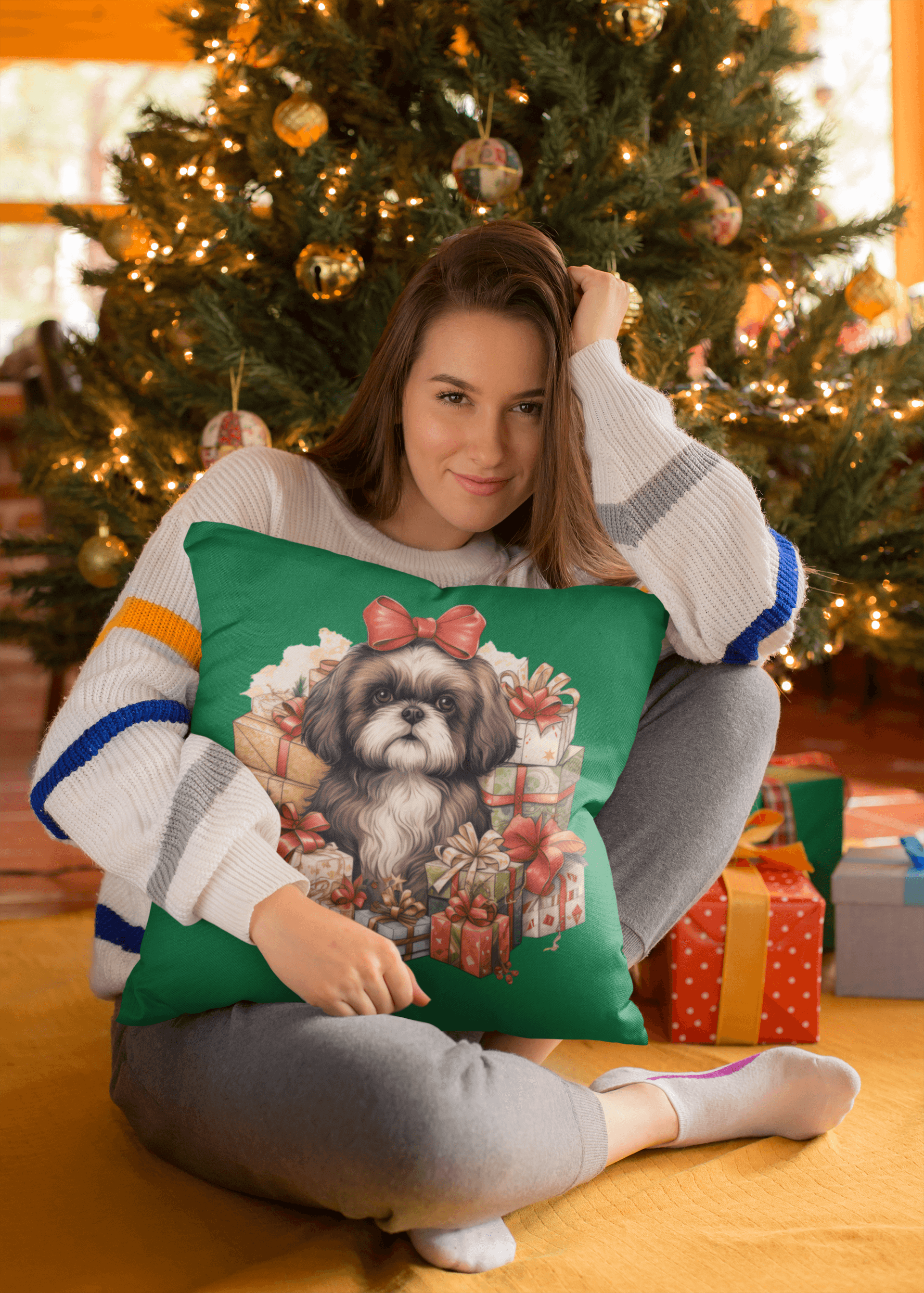 Christmas Gifts Shih Tzu Pillow - Shih Tzu Gifts