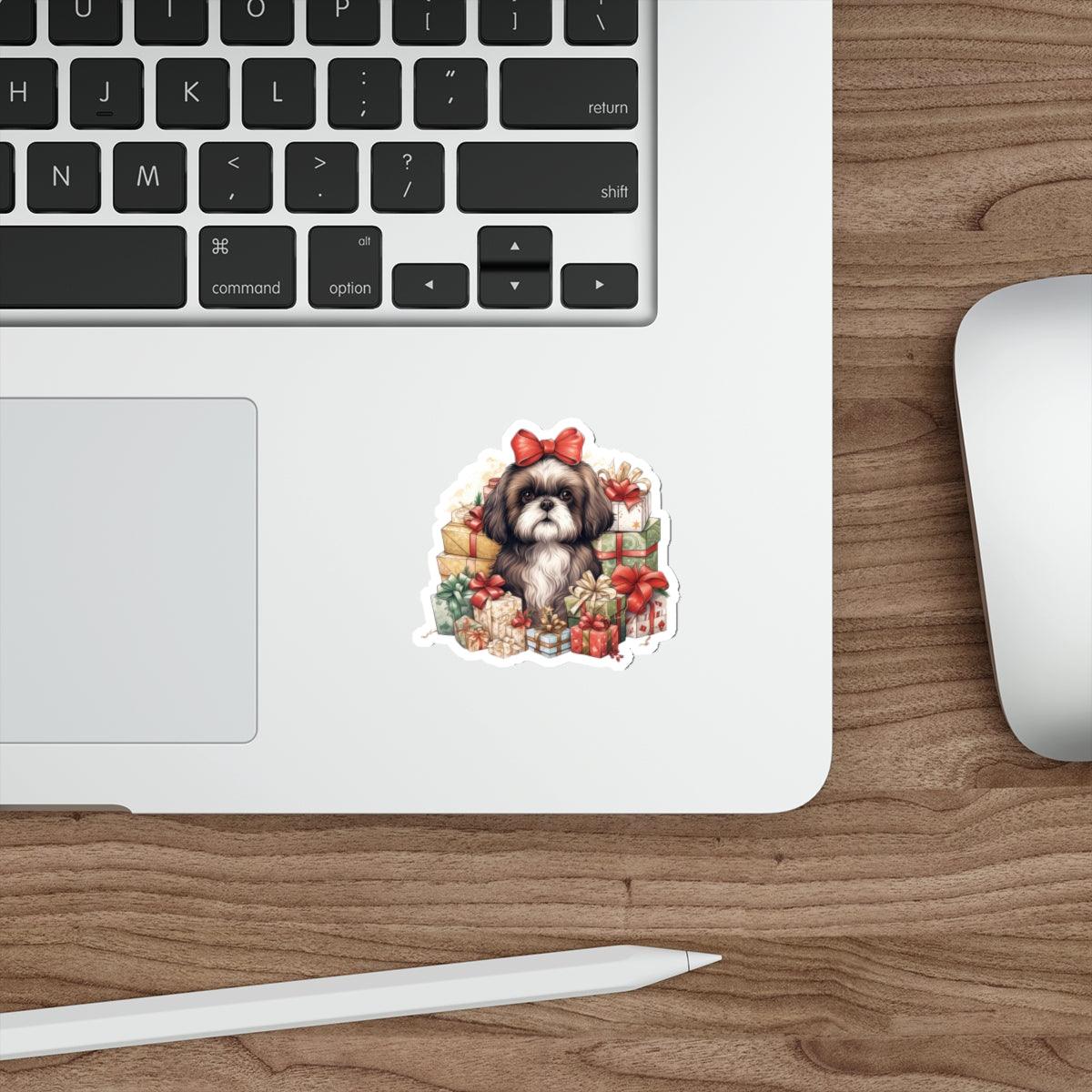 Christmas Gifts Shih Tzu Die-Cut Stickers - Shih Tzu Gifts