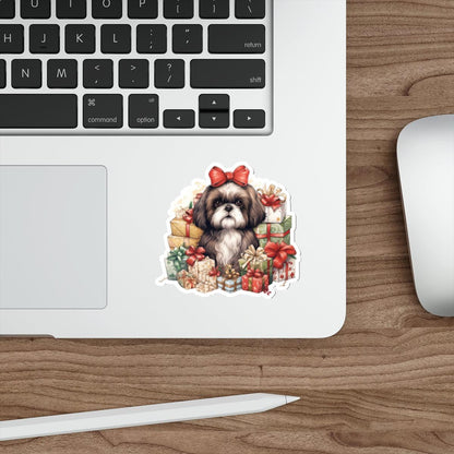 Christmas Gifts Shih Tzu Die-Cut Stickers - Shih Tzu Gifts