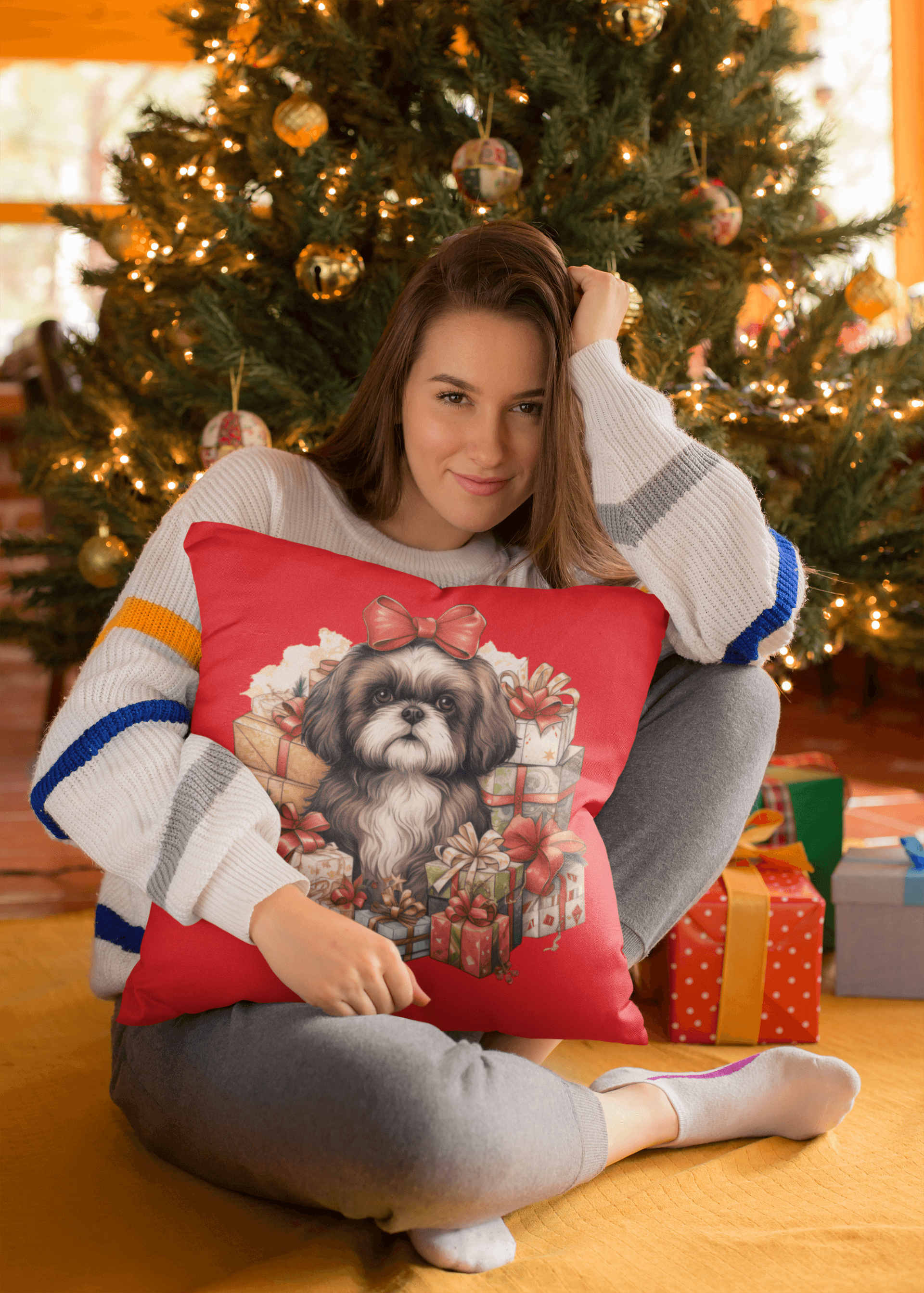 Christmas Gifts Shih Tzu Pillow - Shih Tzu Gifts