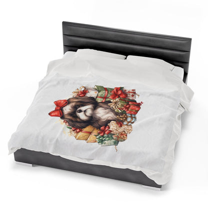 Christmas Gifts Shih Tzu Velveteen Plush Blanket - Shih Tzu Gifts