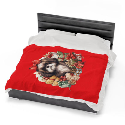 Christmas Gifts Shih Tzu Velveteen Plush Blanket - Shih Tzu Gifts