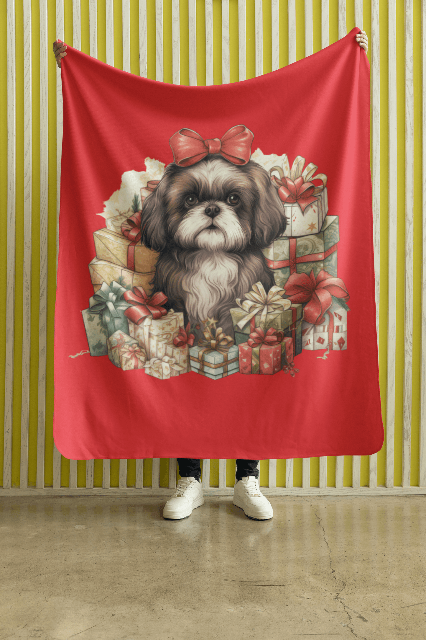 Christmas Gifts Shih Tzu Velveteen Plush Blanket - Shih Tzu Gifts