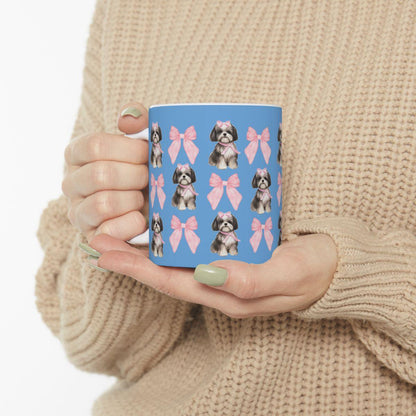 Shih Tzu with Pink Bows Mug – Perfect Gift for Shih Tzu Owners & Lovers