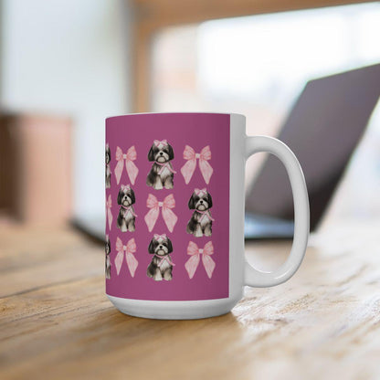 Shih Tzu with Pink Bows Mug – Perfect Gift for Shih Tzu Owners & Lovers