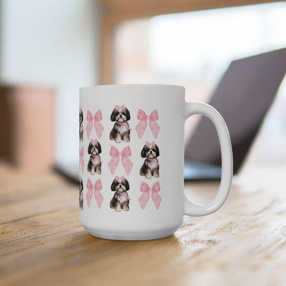 Shih Tzu with Pink Bows Mug – Perfect Gift for Shih Tzu Owners & Lovers