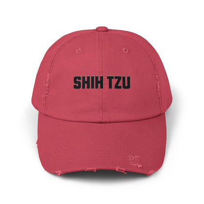 Shih Tzu Lover Distressed Hat – Adjustable Cotton Twill Cap