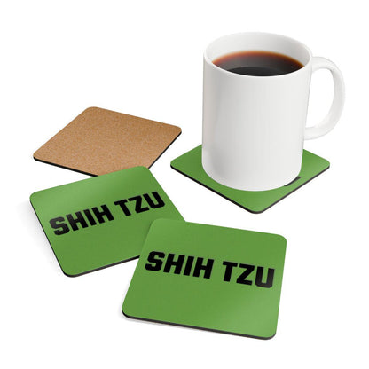 Shih Tzu Text Coaster Set – Unique Gift for Shih Tzu Dog Lovers