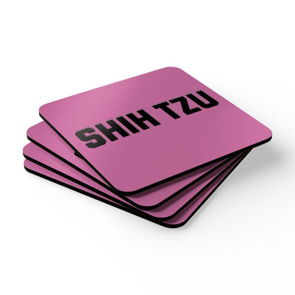 Shih Tzu Text Coaster Set – Unique Gift for Shih Tzu Dog Lovers