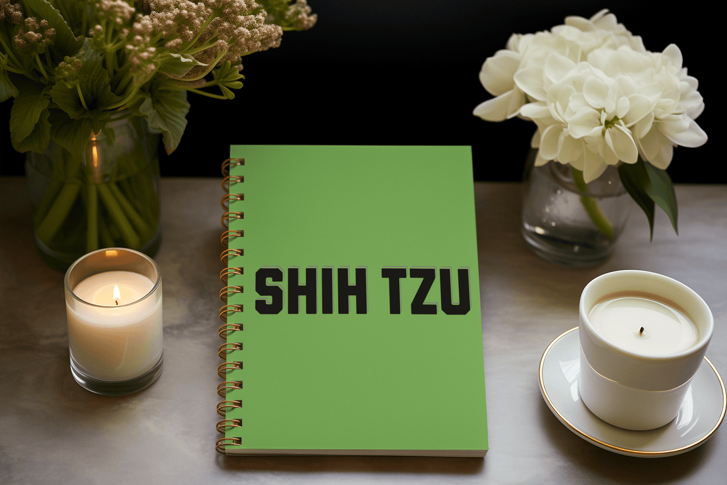 Shih Tzu Text Spiral Notebook – Cute Gift for Shih Tzu Lovers