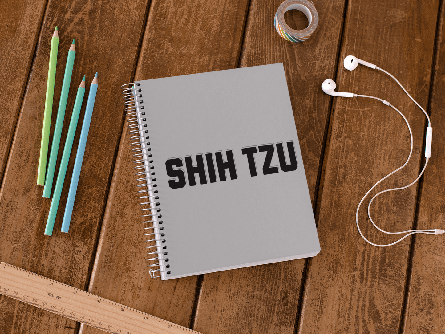 Shih Tzu Text Spiral Notebook – Cute Gift for Shih Tzu Lovers