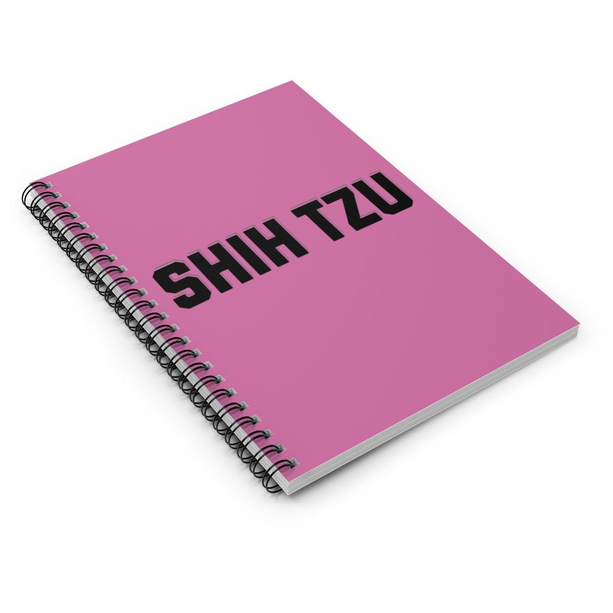 Shih Tzu Text Spiral Notebook – Cute Gift for Shih Tzu Lovers