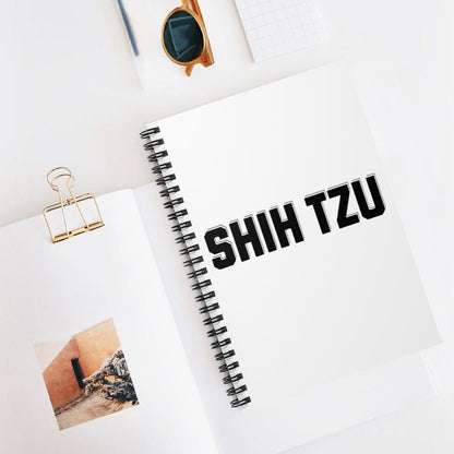 Shih Tzu Text Spiral Notebook – Cute Gift for Shih Tzu Lovers