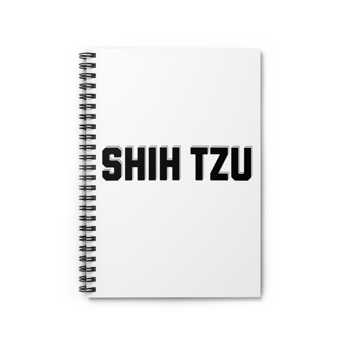 Shih Tzu Text Spiral Notebook – Cute Gift for Shih Tzu Lovers