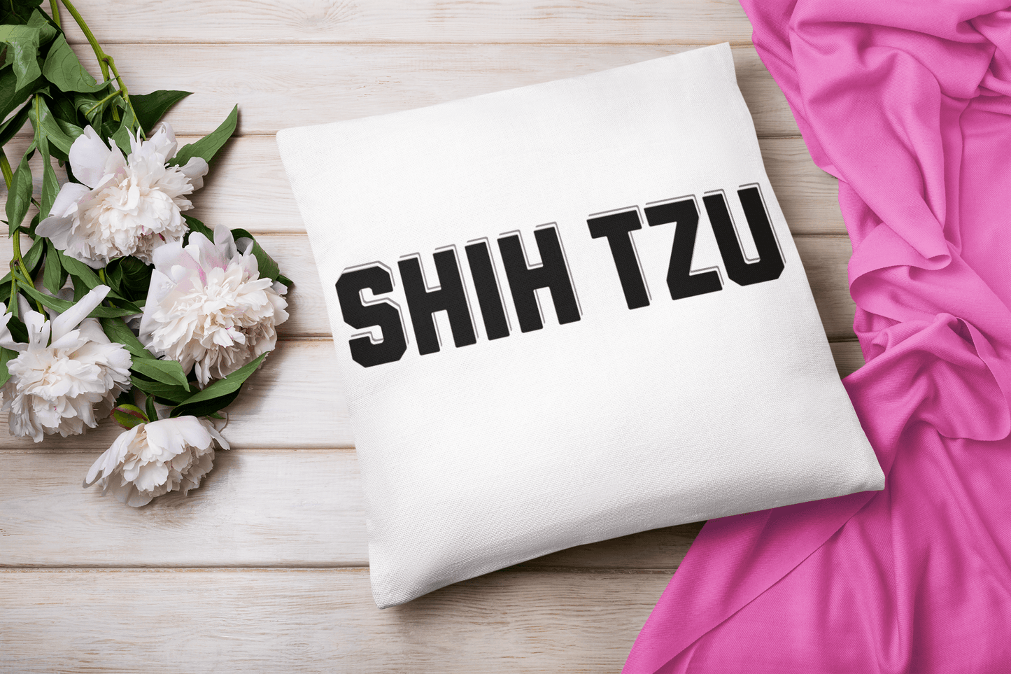 Shih Tzu Text Pillow – Stylish & Cozy Gift for Shih Tzu Lovers